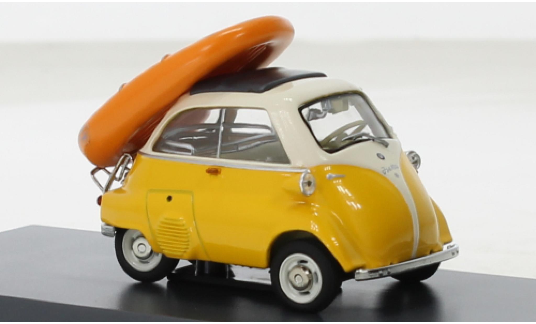 Bmw Isetta 1/43 Schuco giallo/beige Ab an - Wannsee 1957 modellino in miniatura