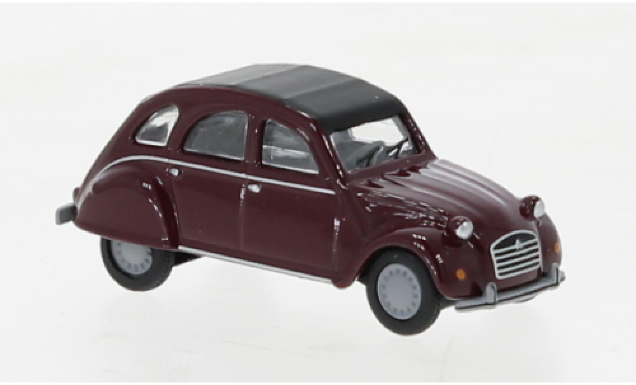 Citroen 2CV 1/87 Schuco rosso modellino in miniatura