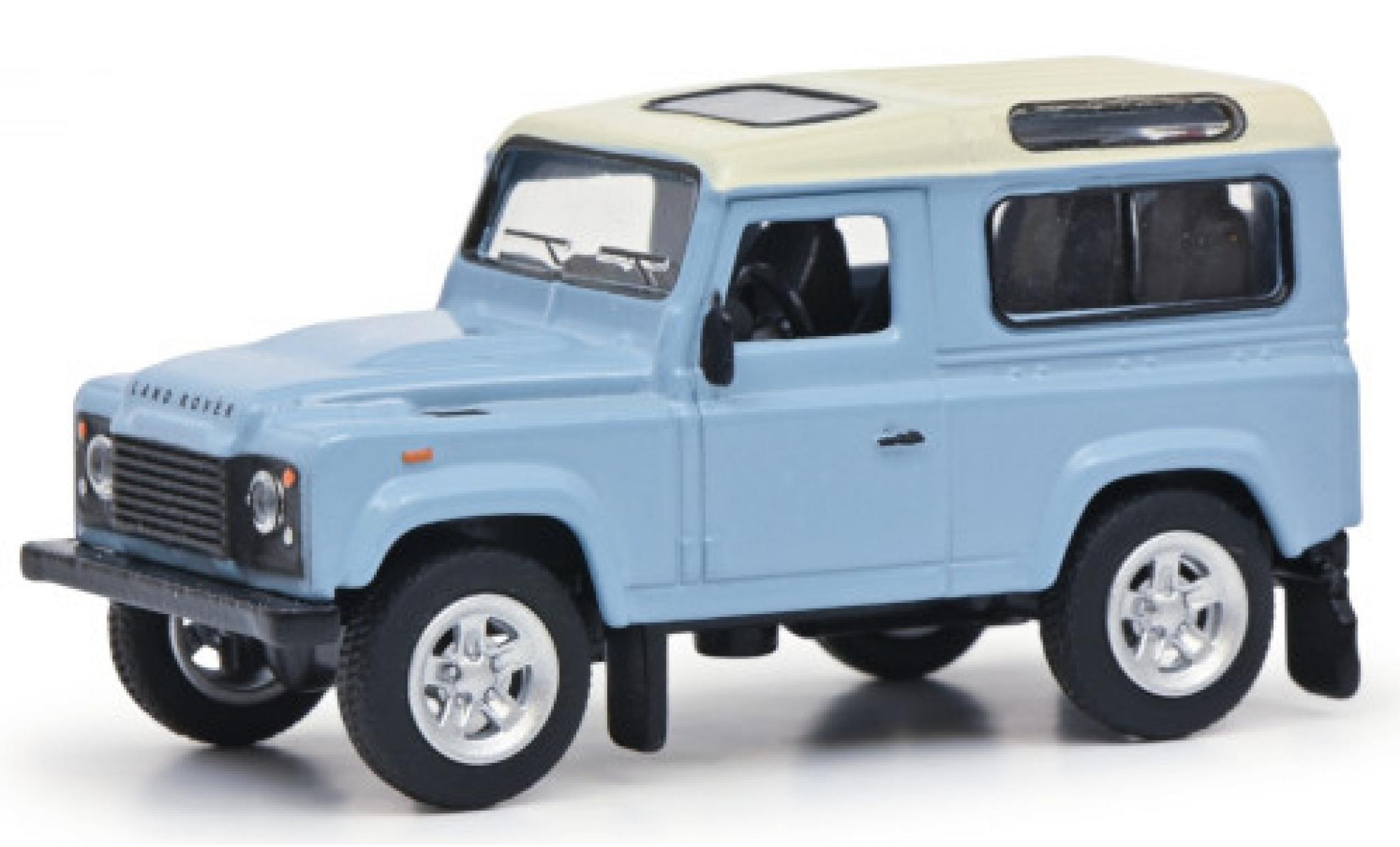 Land Rover Defender 1/64 Schuco blu clair/bianco 1990 modellino in miniatura