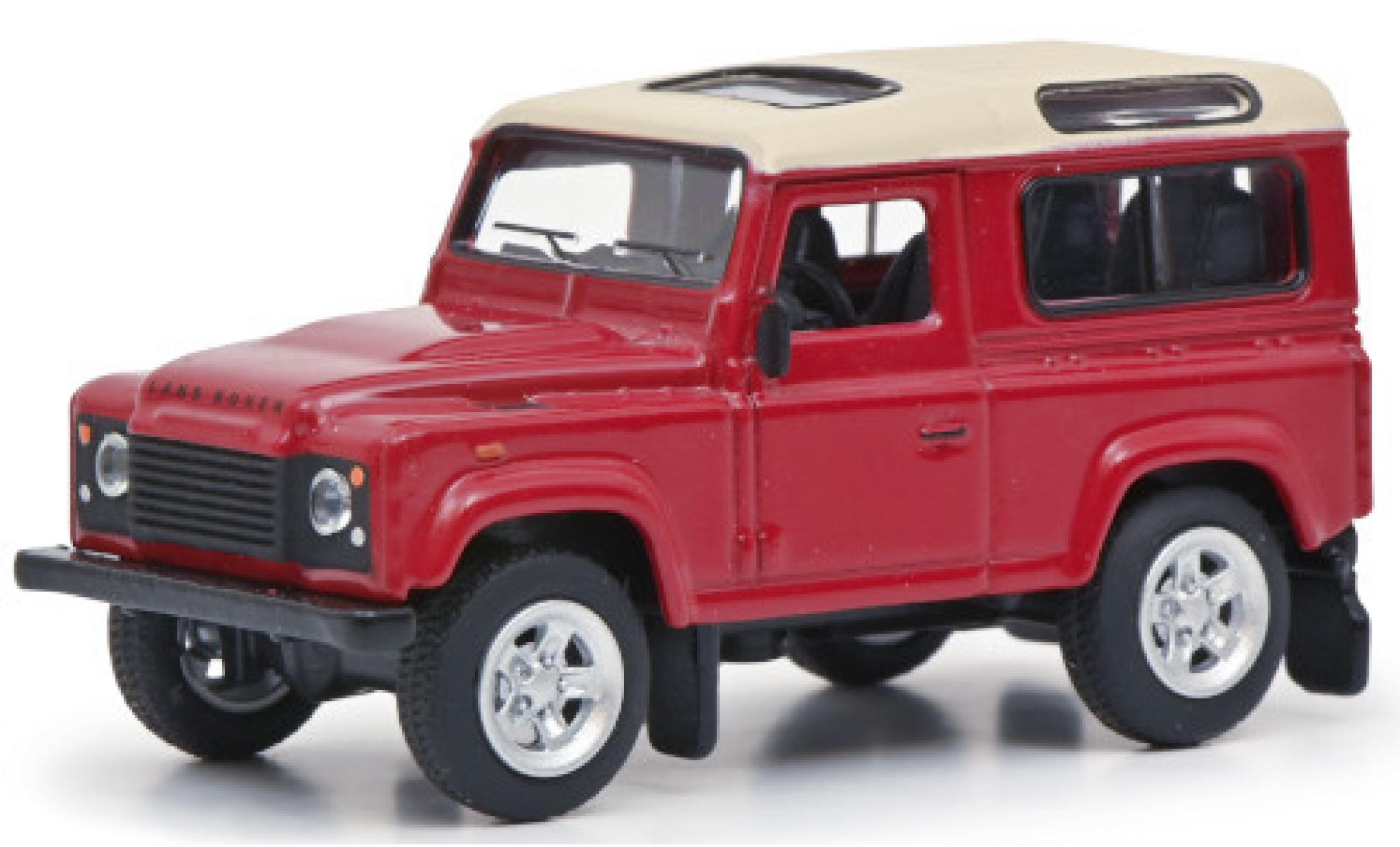 Land Rover Defender 1/64 Schuco rosso/bianco modellino in miniatura