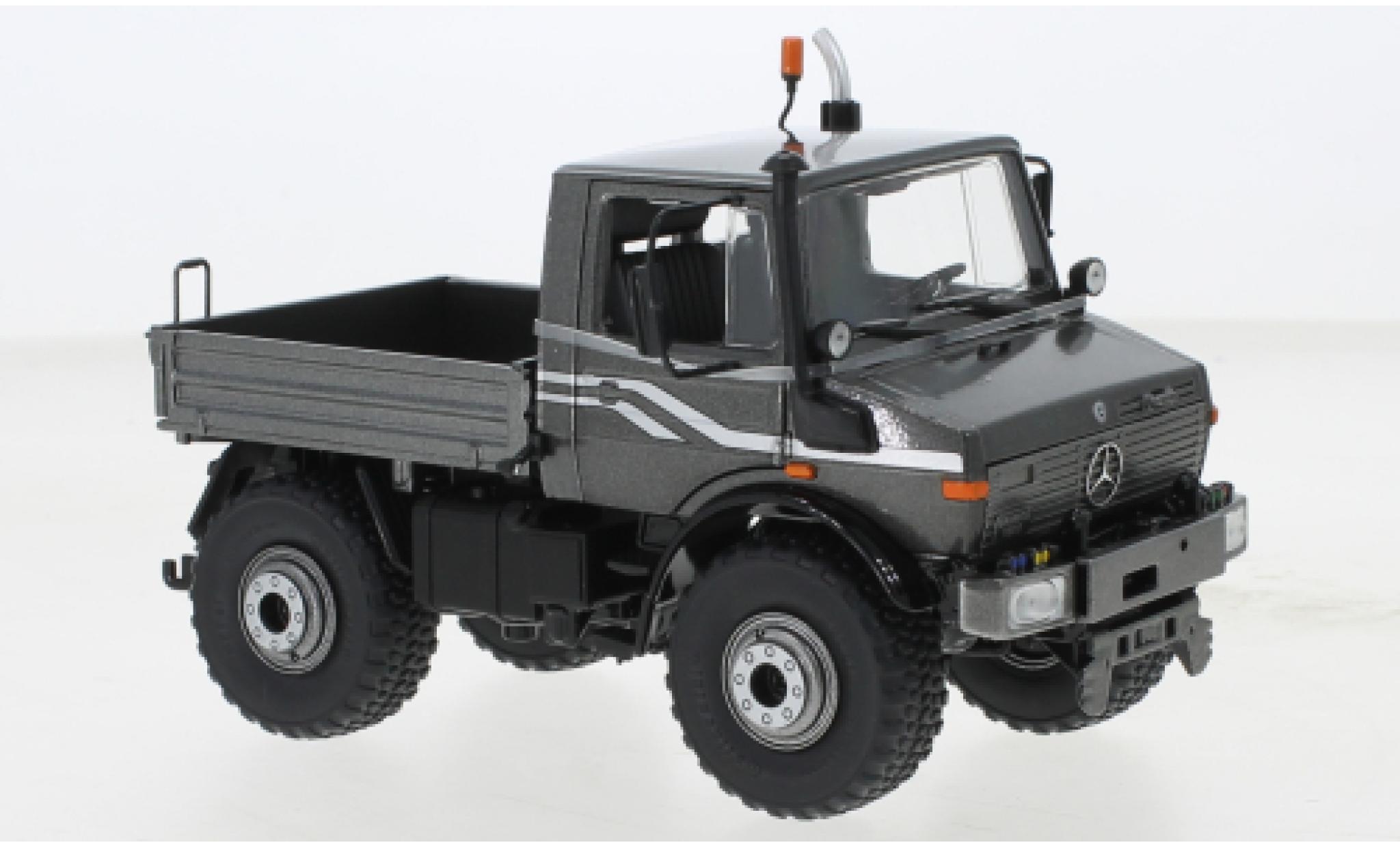 Mercedes Unimog 1/32 Schuco U1600 metallise grigio modellino in miniatura