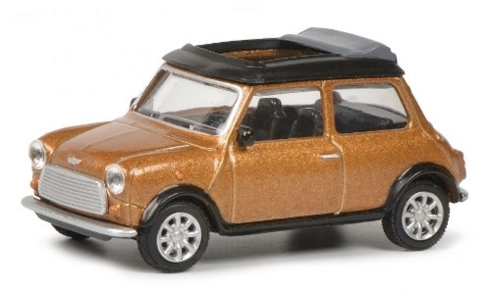 Mini Cooper 1/64 Schuco metallico brun modellino in miniatura