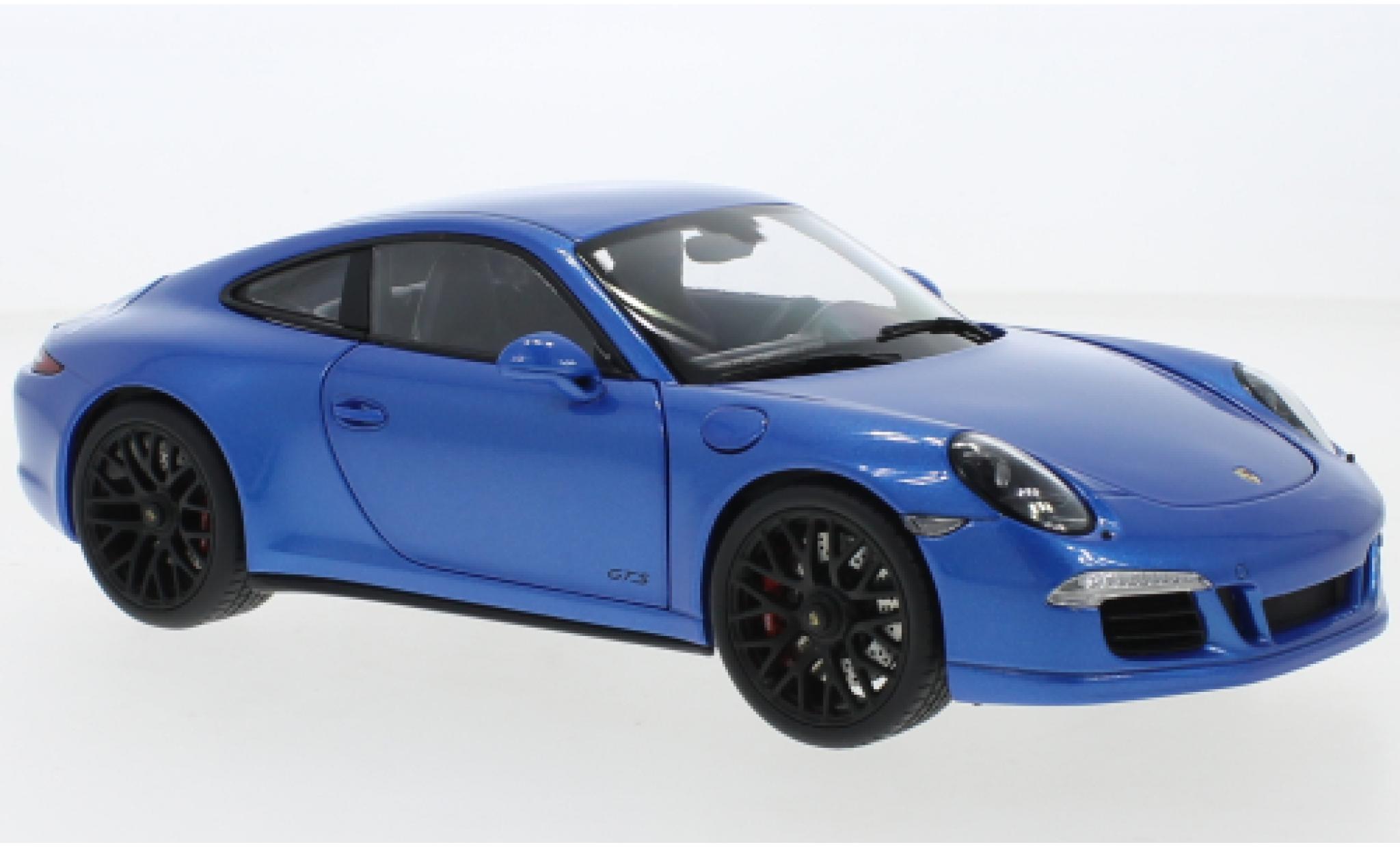 Porsche 991 GTS 1/18 Schuco 911 (.1) metallise blu modellino in miniatura