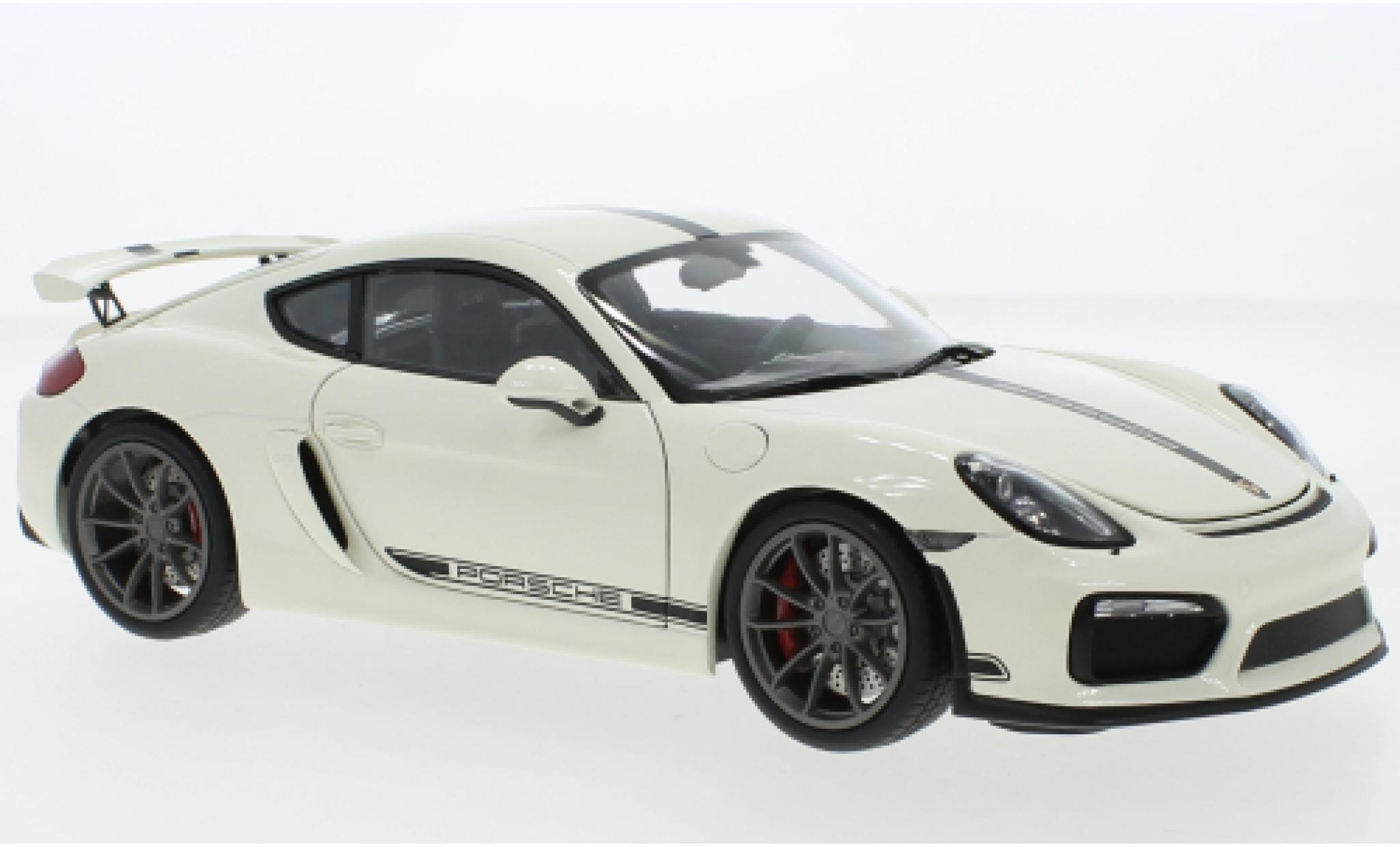 Porsche Cayman GT4 1/18 Schuco (981) bianco modellino in miniatura