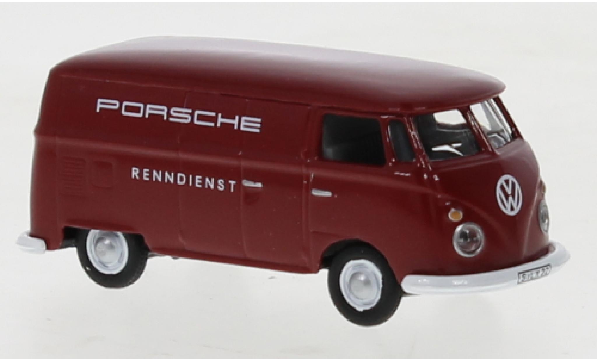 Volkswagen T1 1/87 Schuco Kastenwagen Porsche Renndienst modellino in miniatura
