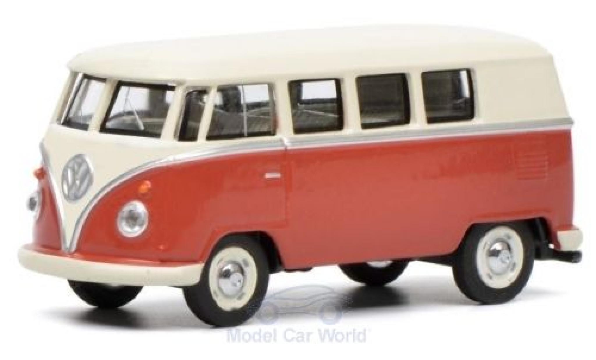 Volkswagen T1 1/64 Schuco Bus rosso/beige modellino in miniatura
