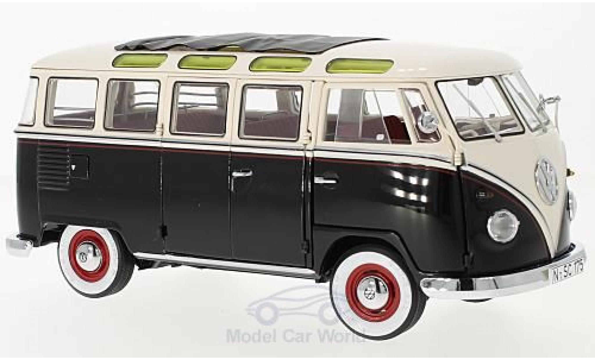 Volkswagen T1 B 1/18 Schuco Samba nero/bianco 1959 modellino in miniatura