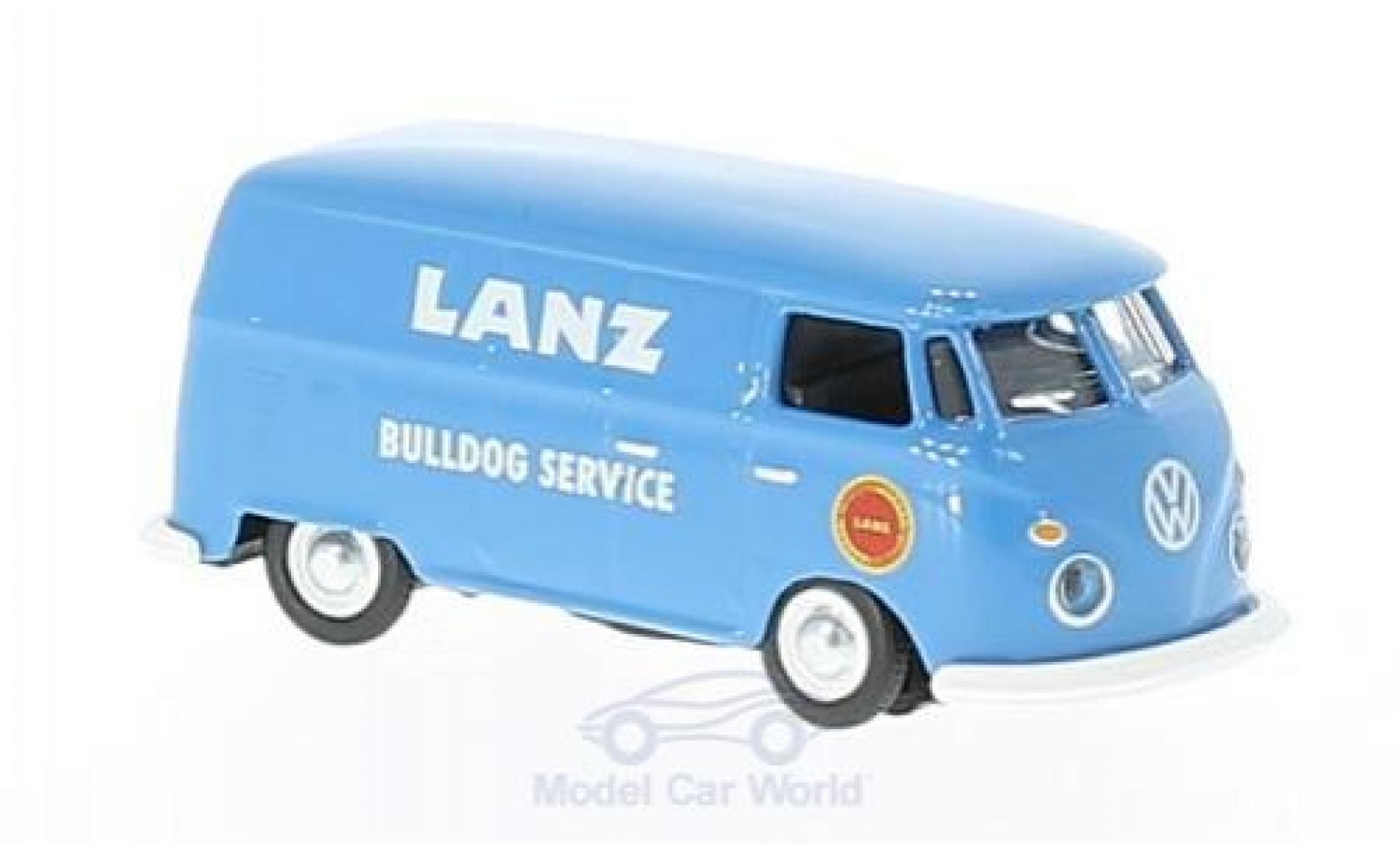 Volkswagen T1 B 1/87 Schuco c blu Lanz Bulldog Service Kastenwagen modellino in miniatura