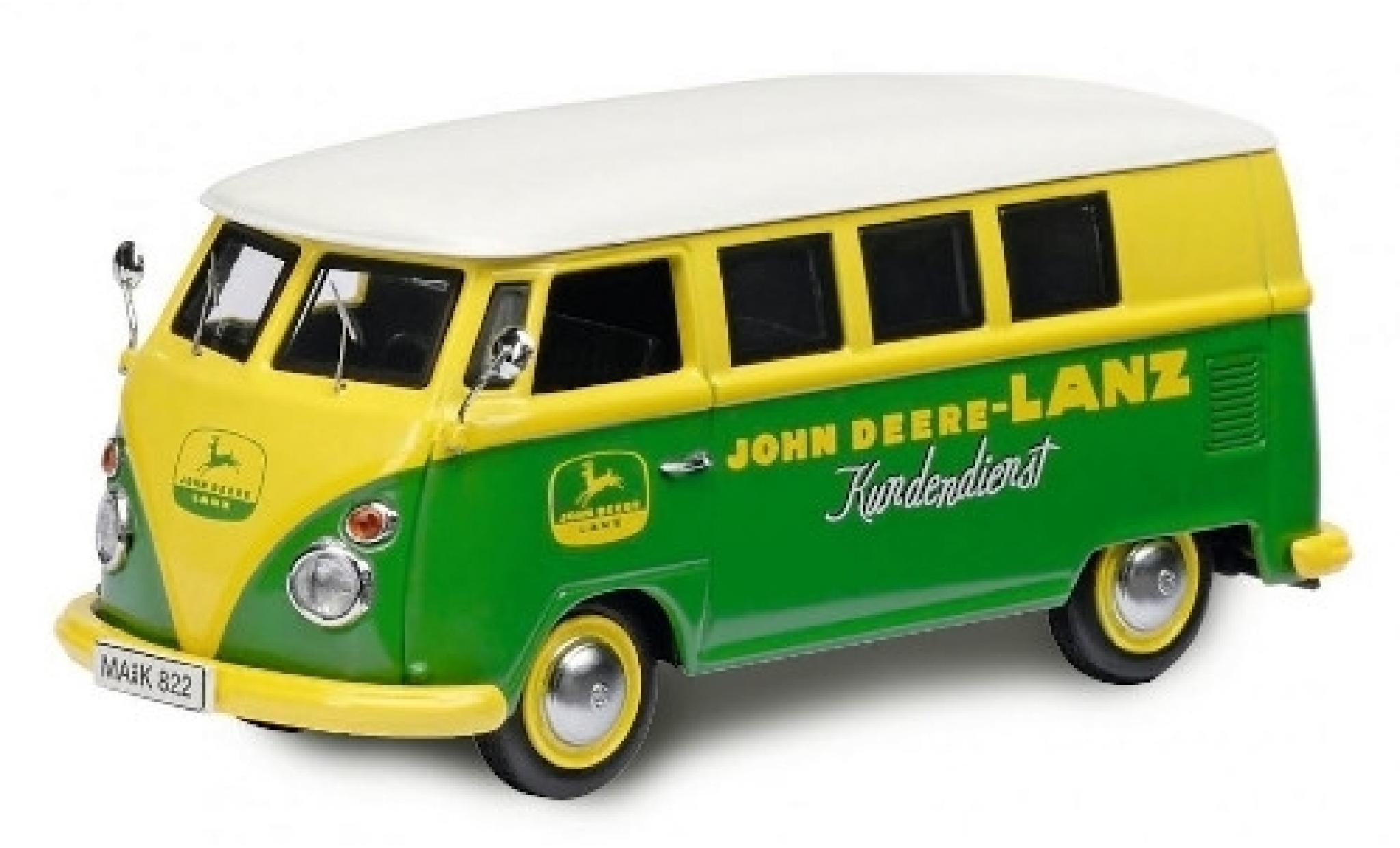 Volkswagen T1 1/87 Schuco c Bus John Deere-Lanz Kundendienst modellino in miniatura