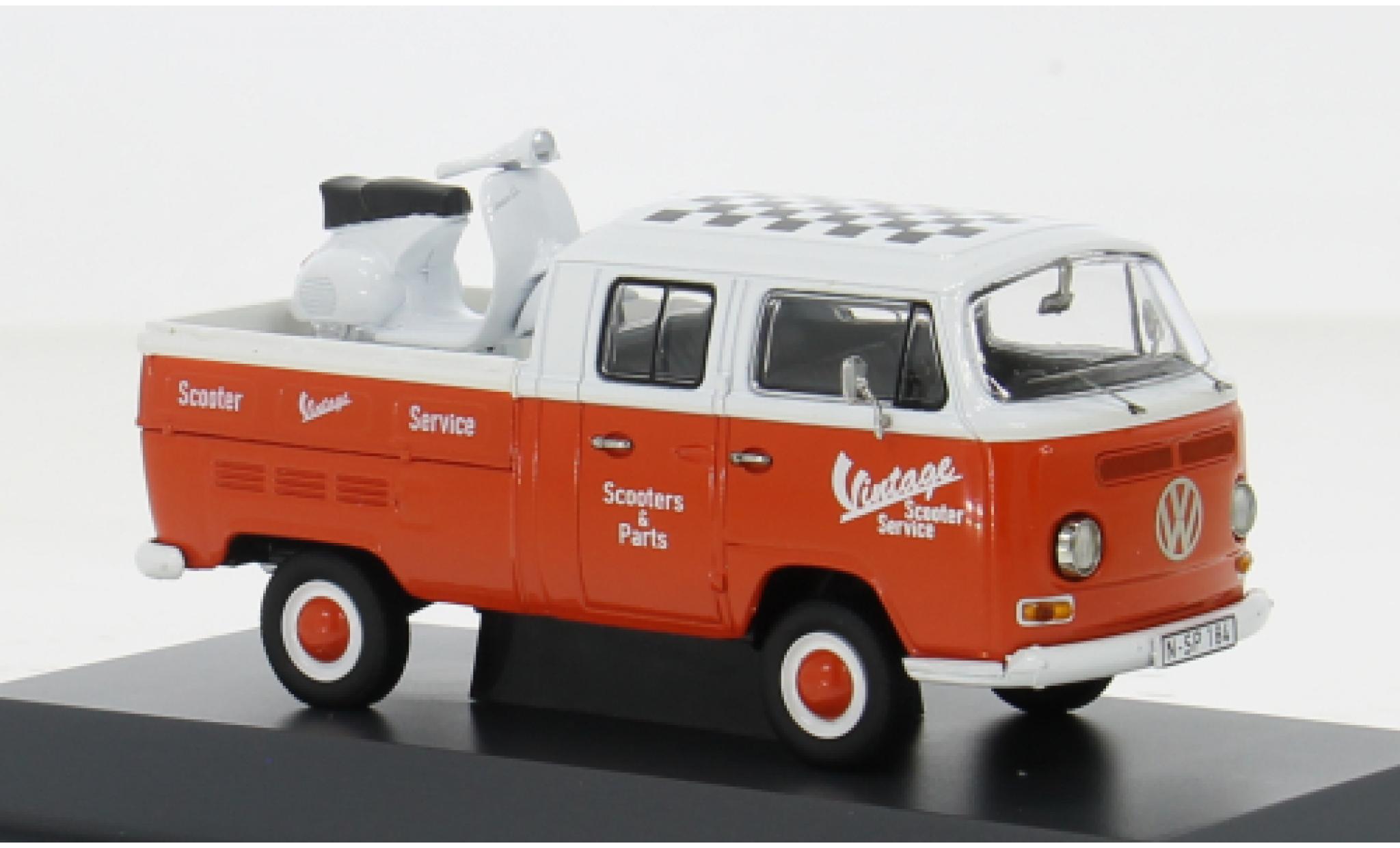 Volkswagen T2 1/43 Schuco Doppelkabine Vintage Scooter Parts 1:43 modellino in miniatura