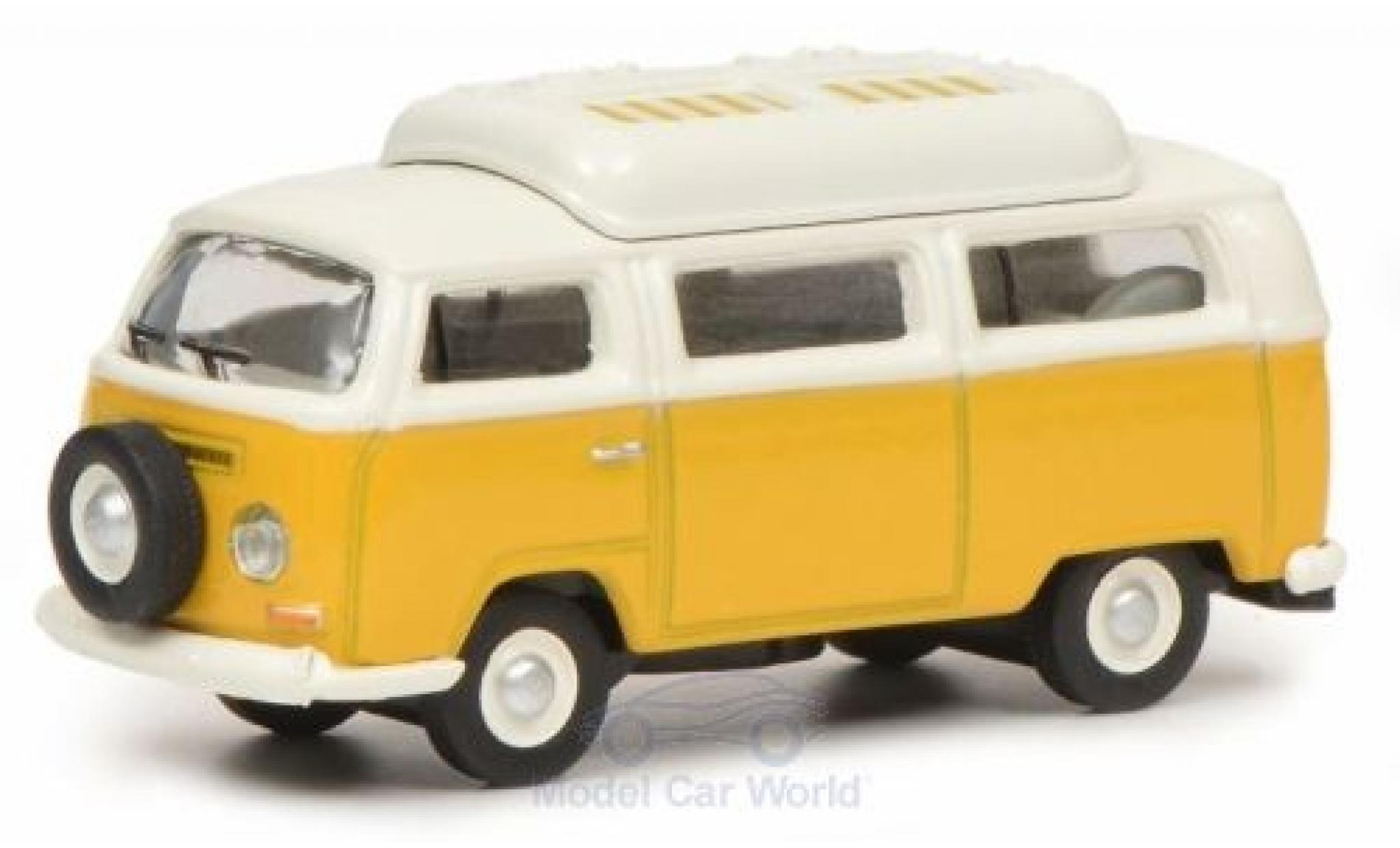 Volkswagen T2 1/87 Schuco a Camper giallo/bianco mit geschlossenem Dach modellino in miniatura