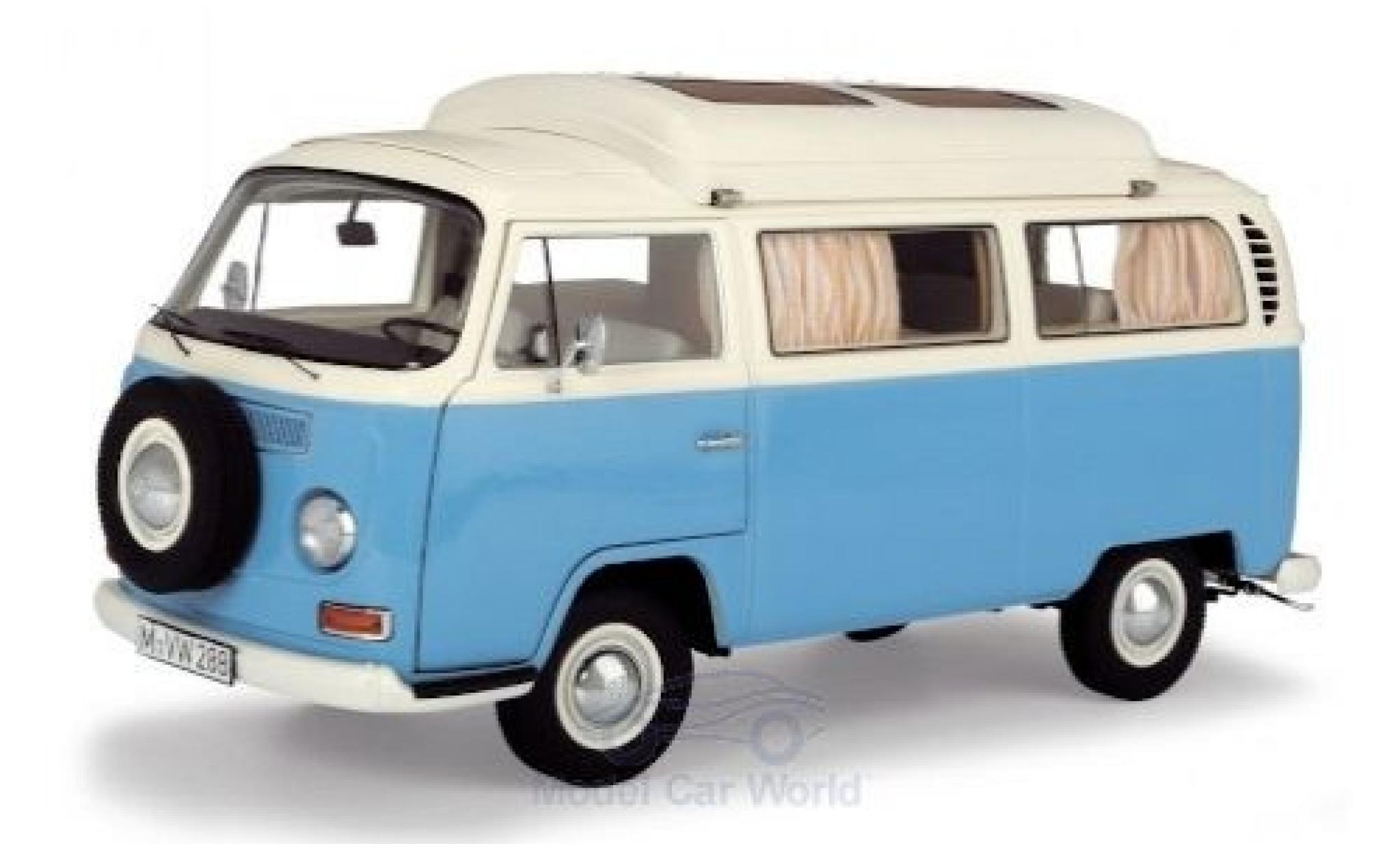 Volkswagen T2 1/18 Schuco a Campingbus blu/bianco modellino in miniatura