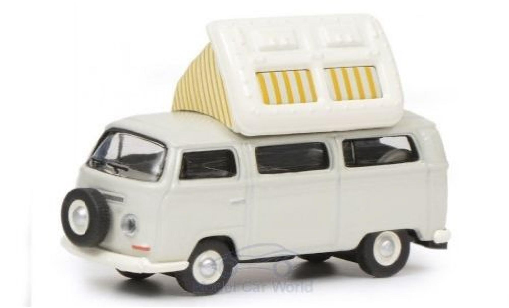 Volkswagen T2 1/87 Schuco a Campingbus grigio/bianco mit geöffnetem Dach modellino in miniatura