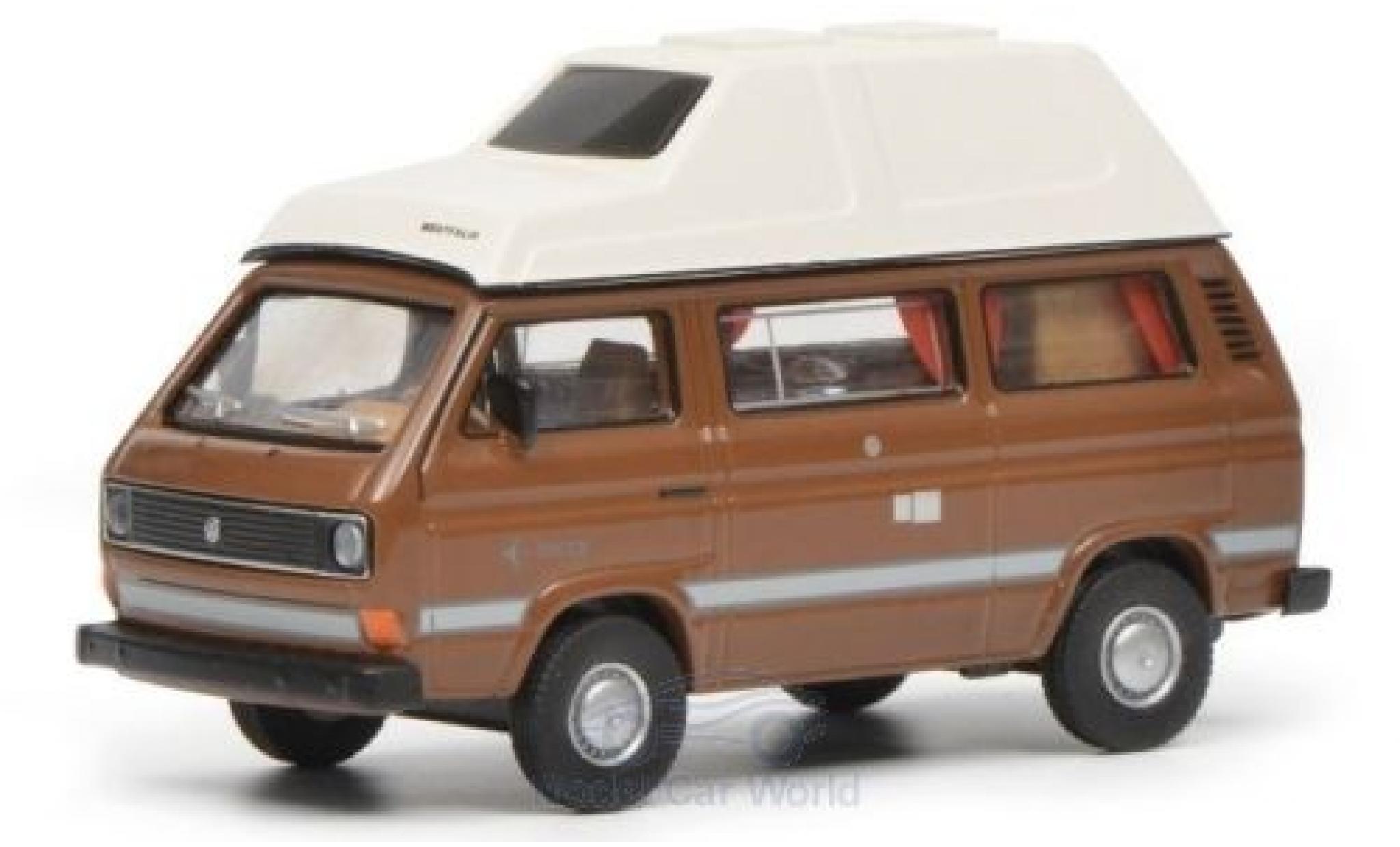 Volkswagen T3 1/64 Schuco Joker marroneee/bianco modellino in miniatura