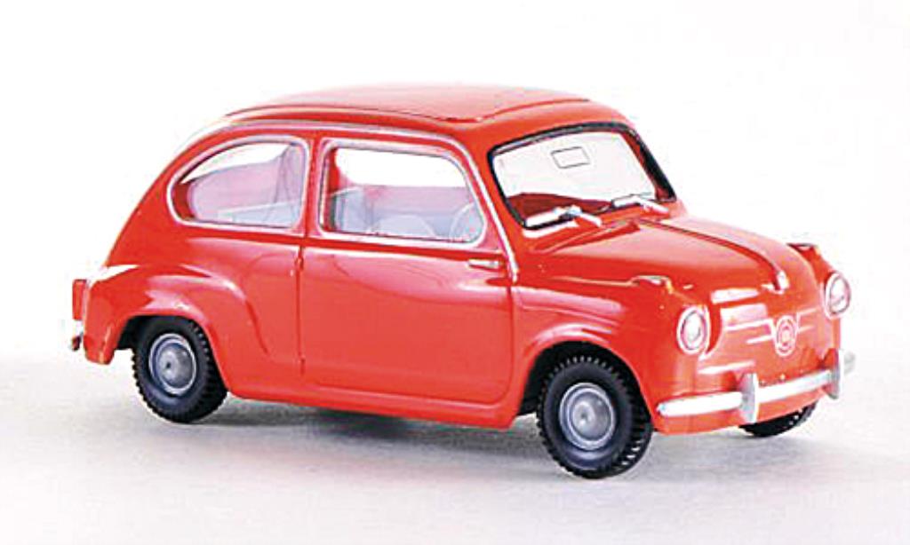 Seat 600 1/87 Wiking rosso-orange modellino in miniatura