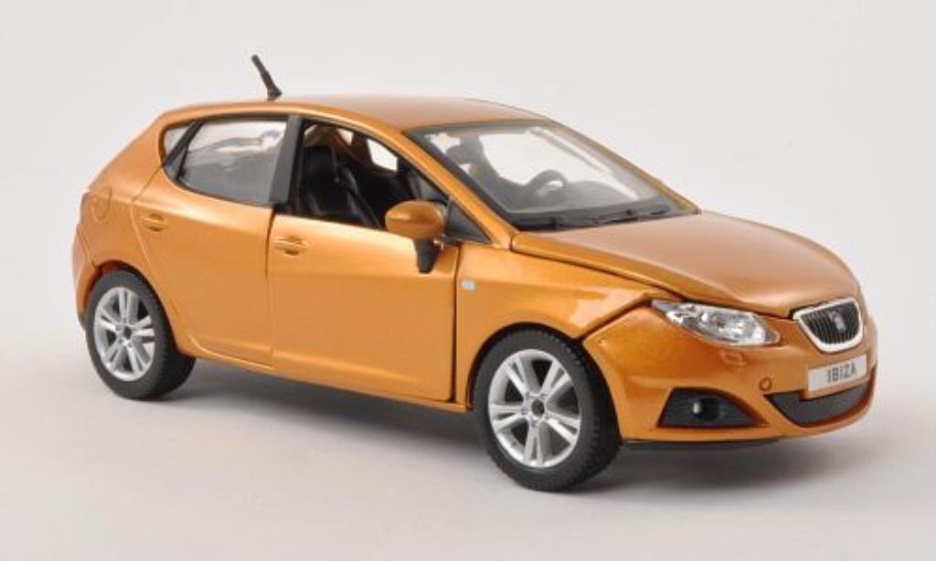 Seat Ibiza 1/24 Burago (6J) marroneee 5-Turer modellino in miniatura