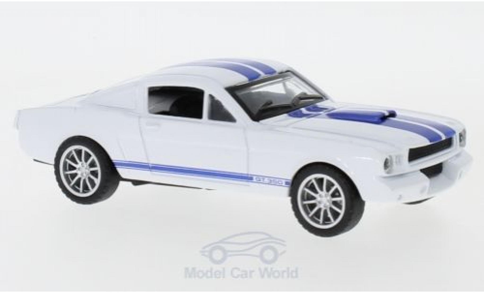 Shelby Mustang 1/43 Shelby Collectibles GT350 bianco/blu 1965 modellino in miniatura