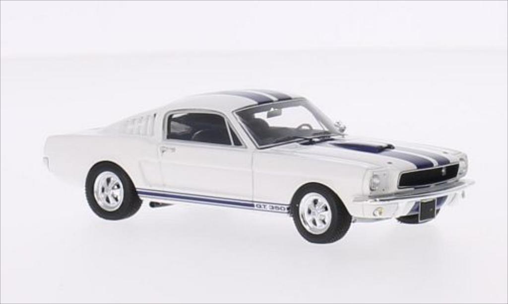 Shelby GT 350 1/43 Spark bianco/blu 1966 modellino in miniatura