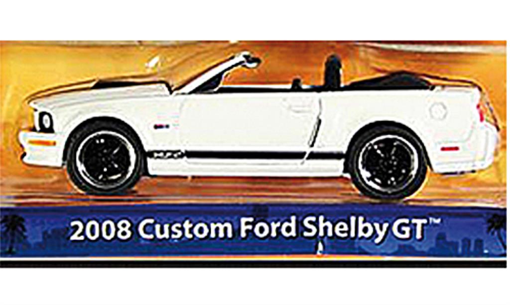 Shelby GT 1/64 Greenlight Convertibile bianco/matt-nero 2008 modellino in miniatura