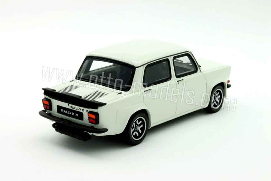 Simca 1000 1/18 Ottomobile rallye 3 bianco modellino in miniatura