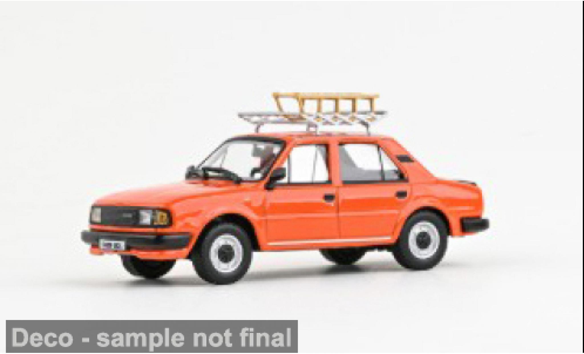 Skoda 120 1/43 Abrex L orange 1984 1:43 modellino in miniatura