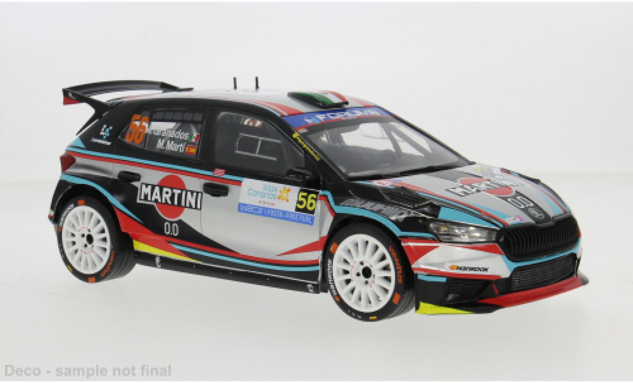 Skoda Fabia 1/18 IXO RS Rally2 Rally Islas Canaris 2025 #56 M.Granados/M.Marti 1:18 modellino in miniatura