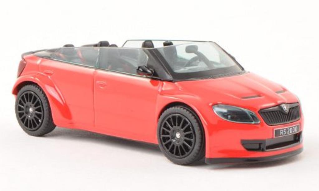 Skoda Fabia 1/43 Abrex 2000 Concept Car rosso mit neroen Felgen modellino in miniatura