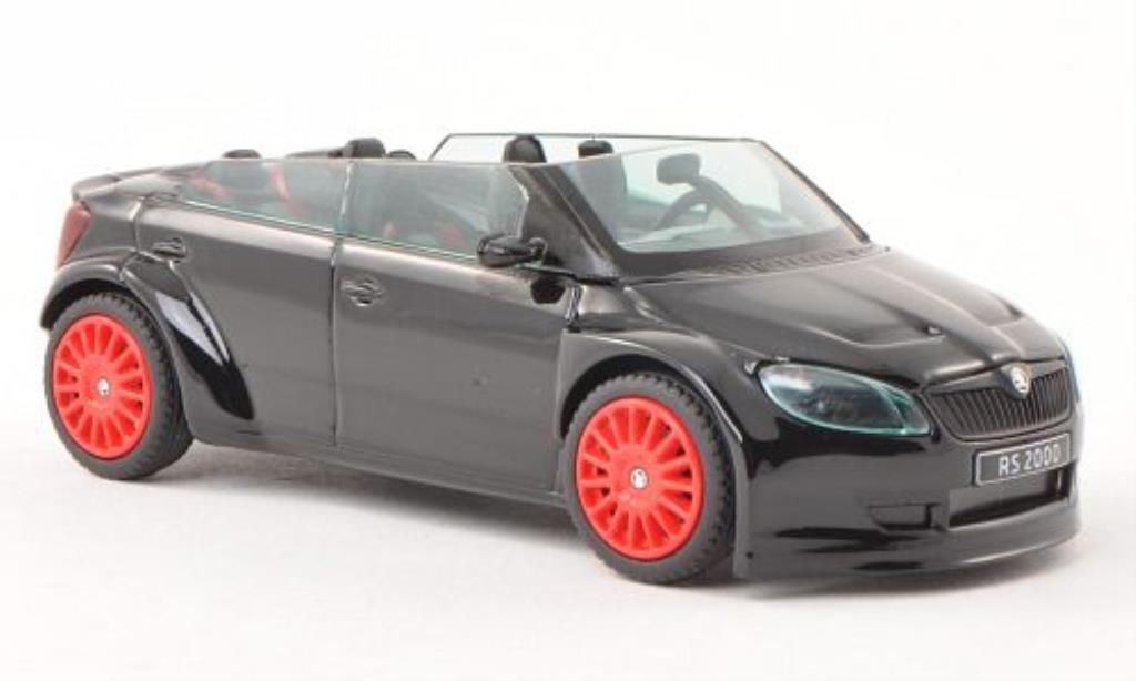 Skoda Fabia 1/43 Abrex 2000 Concept Car nero mit rossoen Felgen modellino in miniatura