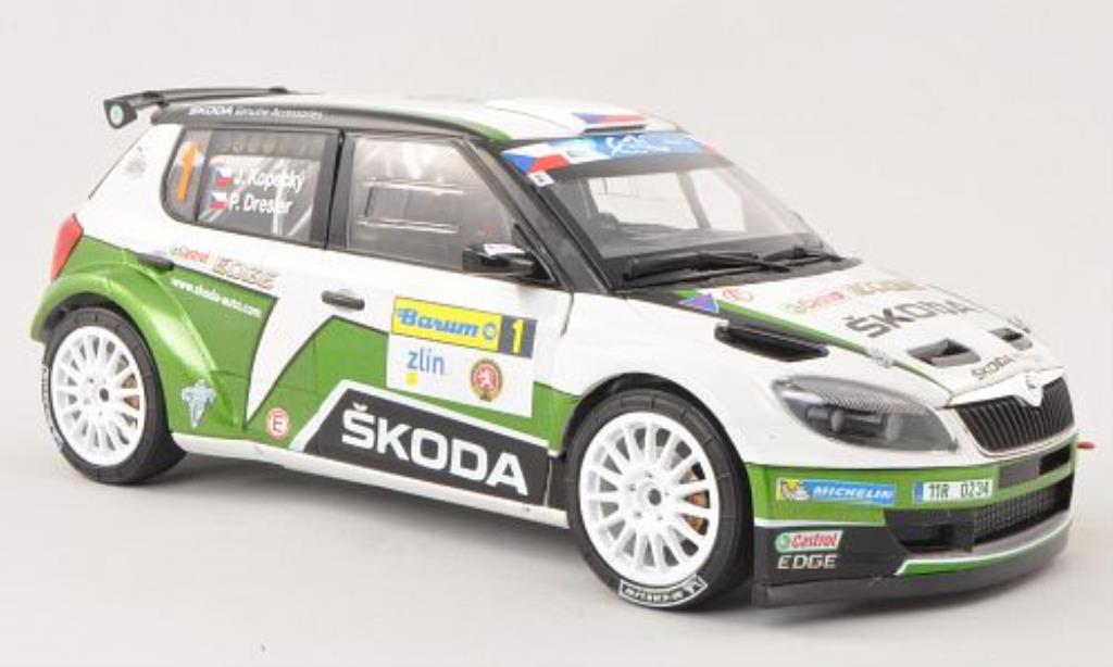 Skoda Fabia S2000 1/18 Abrex S2000 No.1 Castrol Barum Rally 2013 /Dresler modellino in miniatura