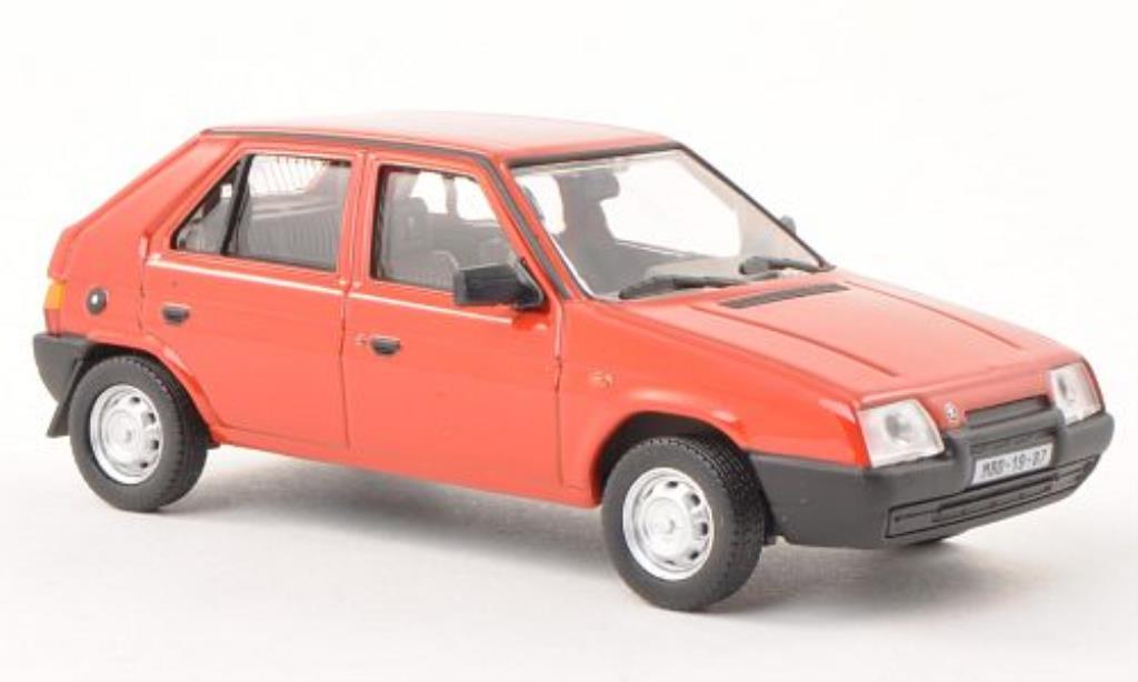 Skoda Favorit 1/43 Abrex 136 L rosso 1987 modellino in miniatura