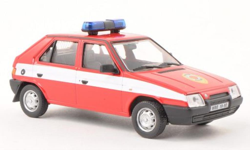 Skoda Favorit 1/43 Abrex (Tschechische Feuerwehr) 1987 modellino in miniatura