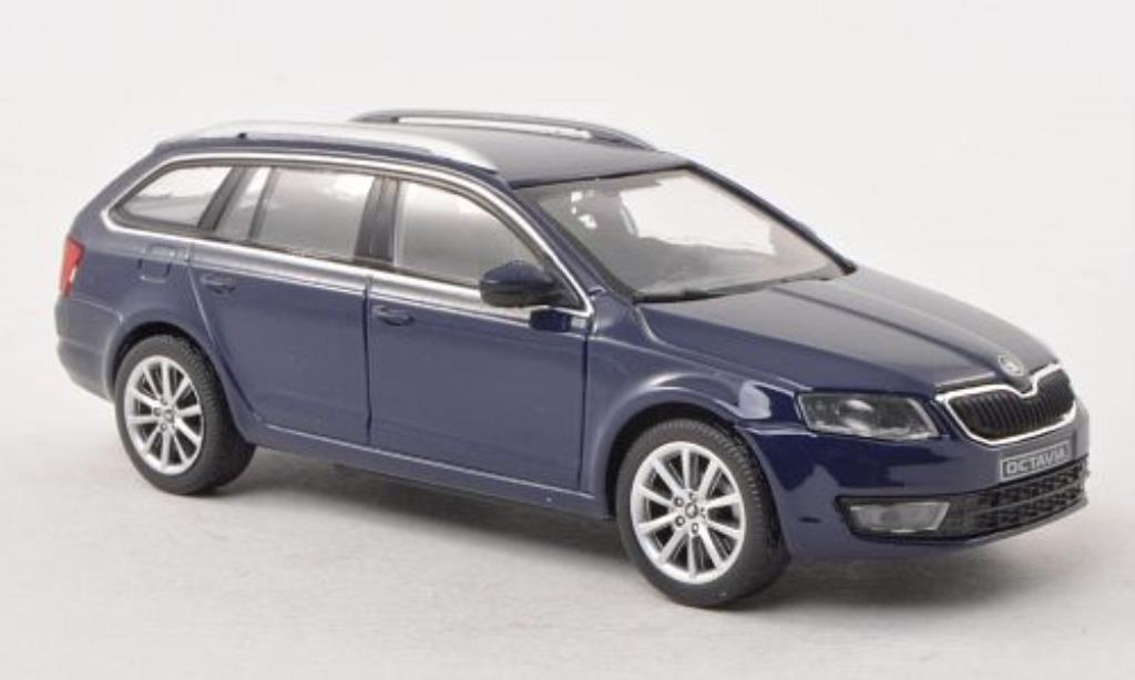 Skoda Octavia 1/43 Abrex III Combi blu 2013 modellino in miniatura