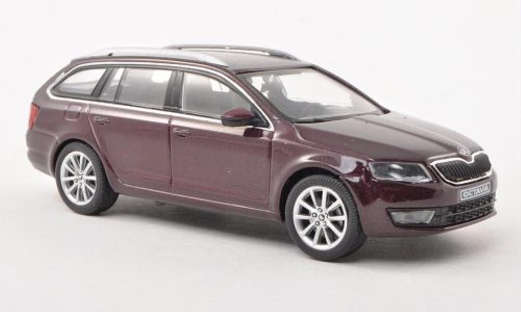 Skoda Octavia 1/43 Abrex III Combi rosso 2013 modellino in miniatura