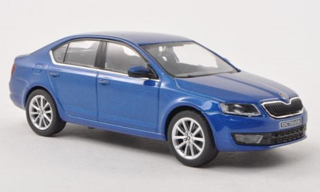 Skoda Octavia 1/43 Abrex III blu 2013 modellino in miniatura