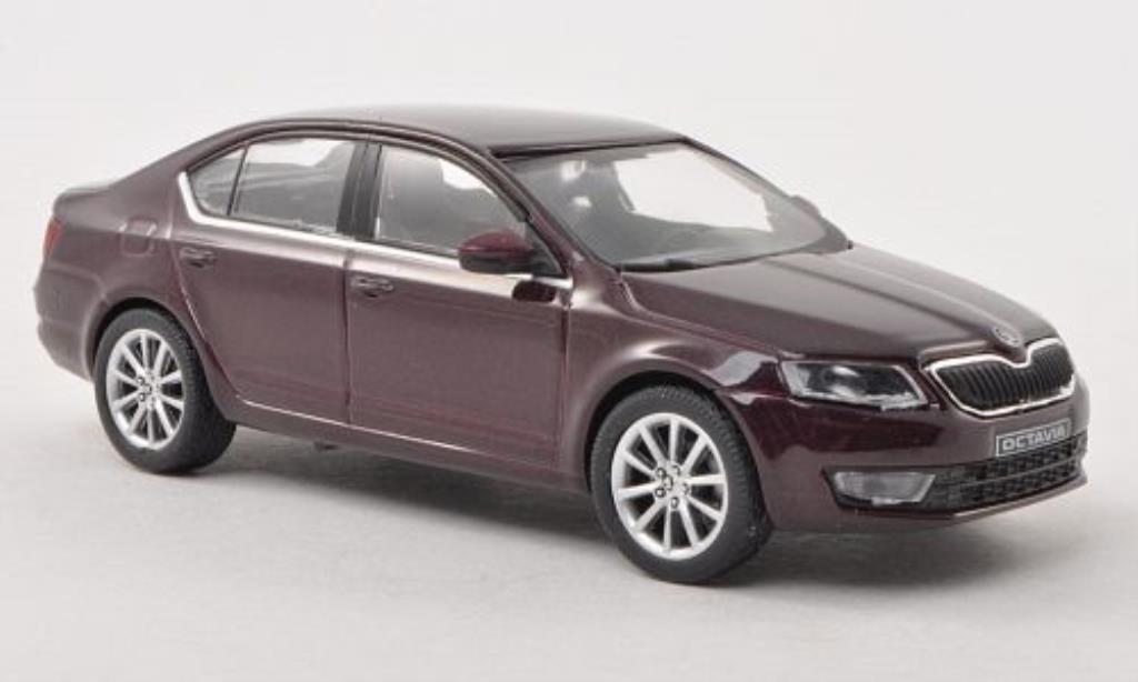 Skoda Octavia 1/43 Abrex III rosso 2013 modellino in miniatura