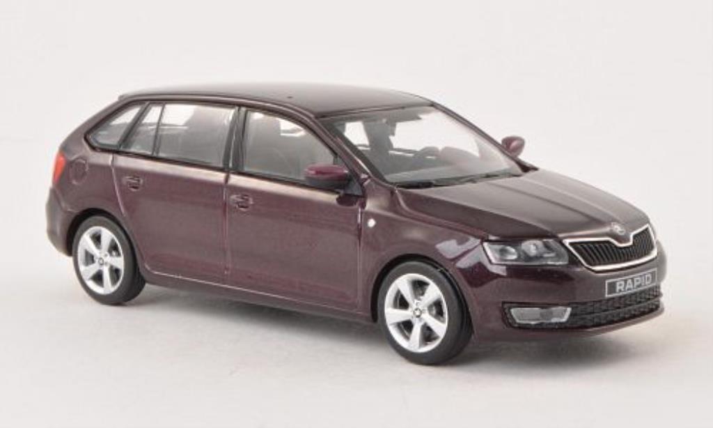 Skoda Rapid 1/43 Abrex Spaceback rosso 2013 modellino in miniatura