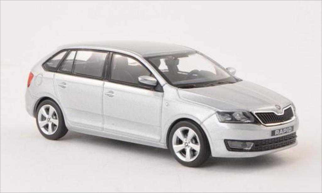 Skoda Rapid 1/43 Abrex Spaceback grigio ACE 2013 modellino in miniatura