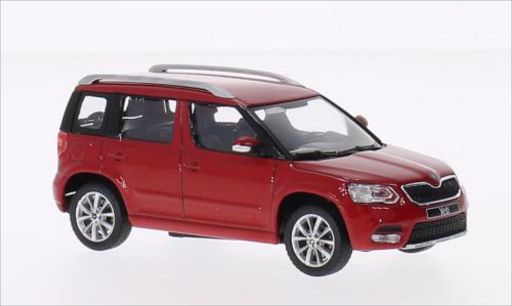 Skoda Yeti 1/43 Abrex rosso 2013 modellino in miniatura