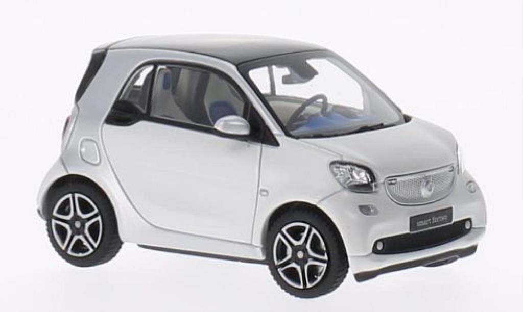 Smart ForTwo coupe 1/43 Norev Fortwo coupe grigio/bianco 2014 modellino in miniatura