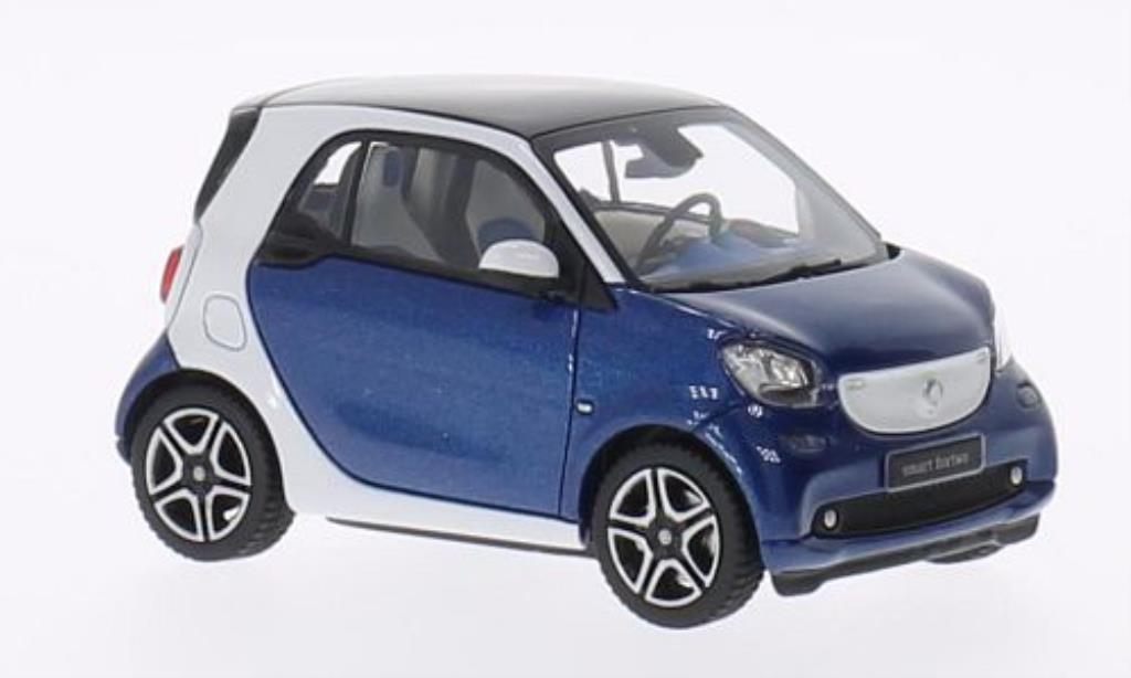 Smart ForTwo coupe 1/43 Norev Fortwo coupe bianco/blu 2014 modellino in miniatura