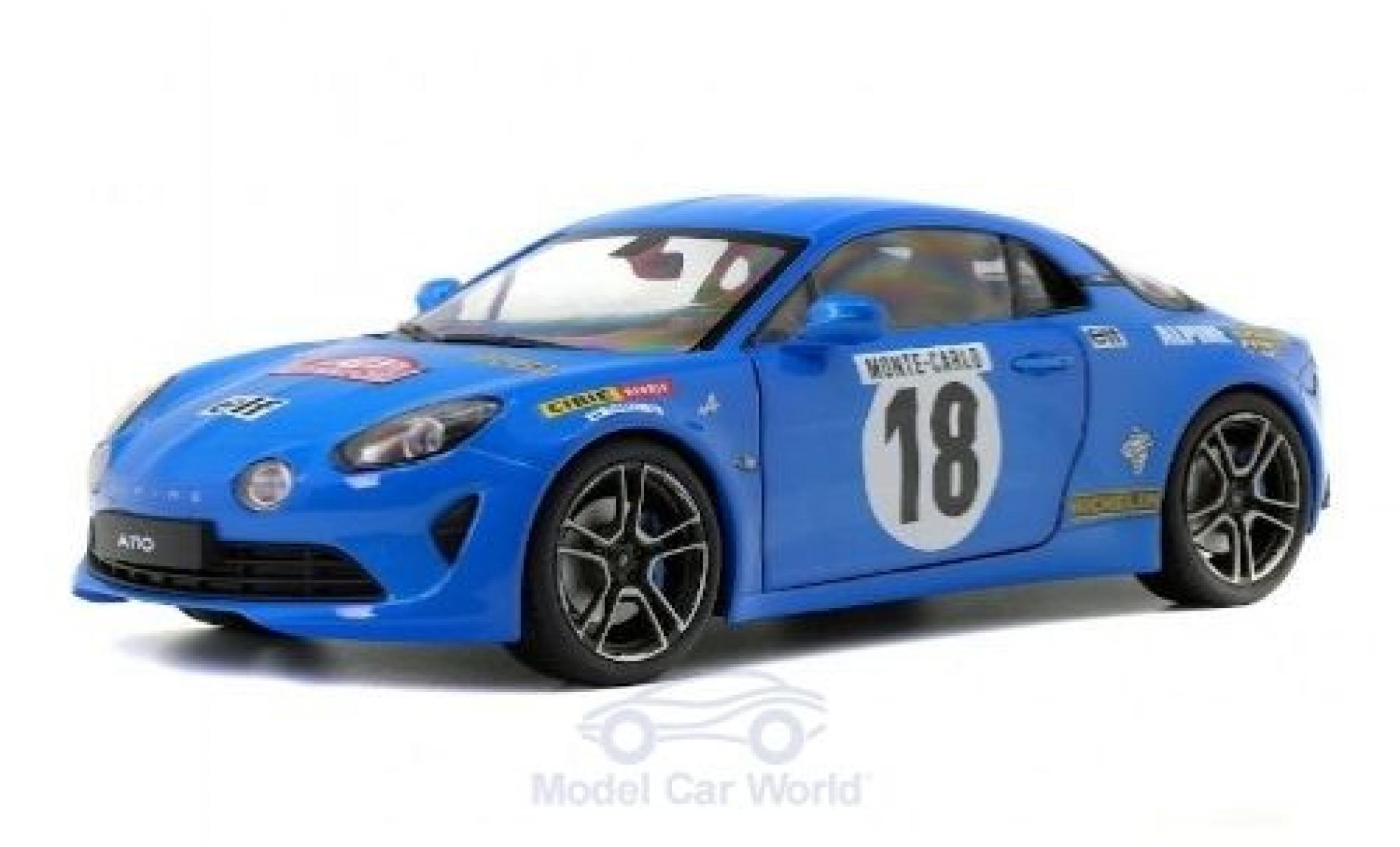 Alpine A110 1/18 Solido Premiere Edition No.18 Rallye Monte Carlo Historic 2018 modellino in miniatura
