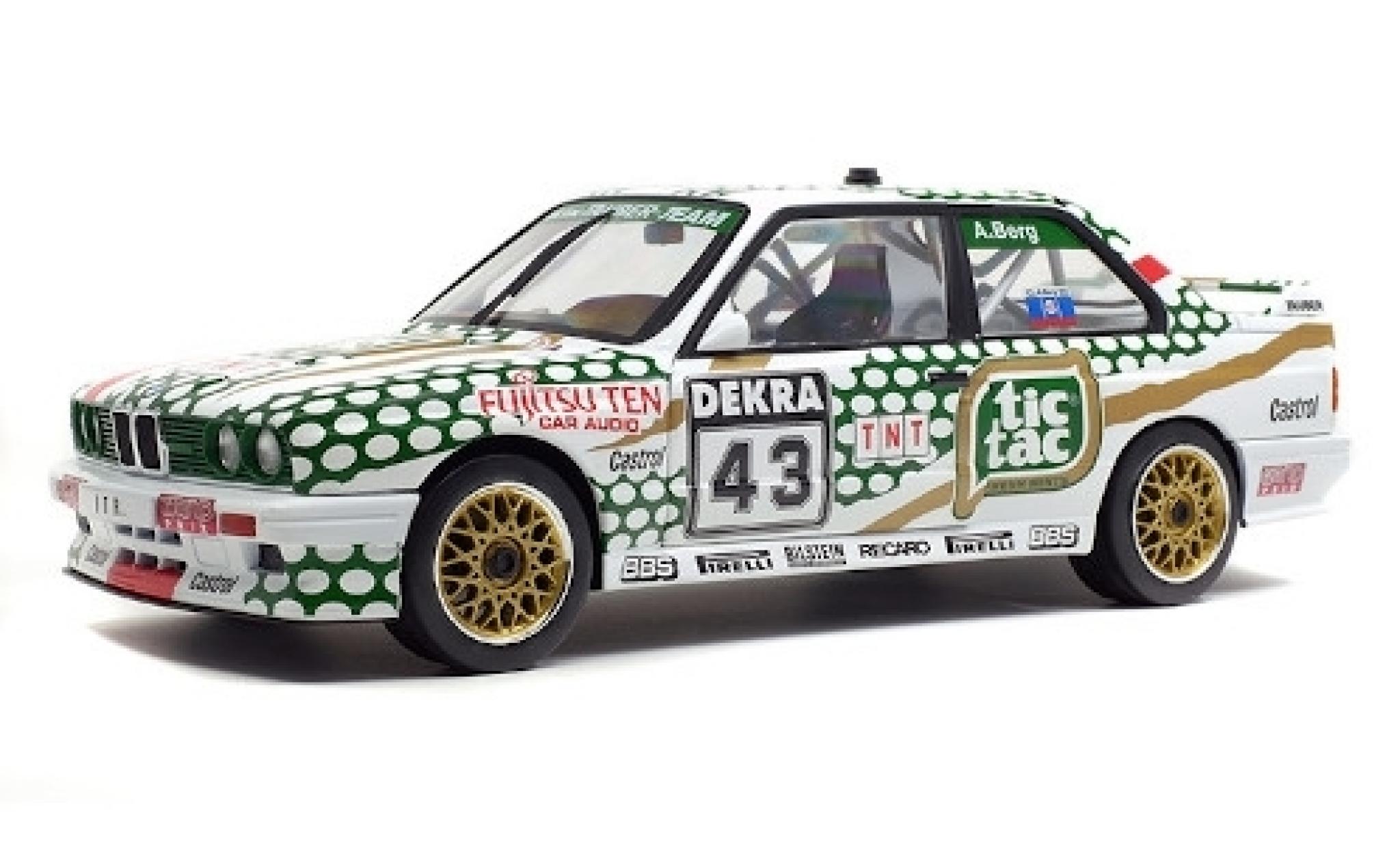 Bmw M3 1/18 Solido (E30) No.43 Tauber Tic Tac DTM 1991 A.Berg modellino in miniatura