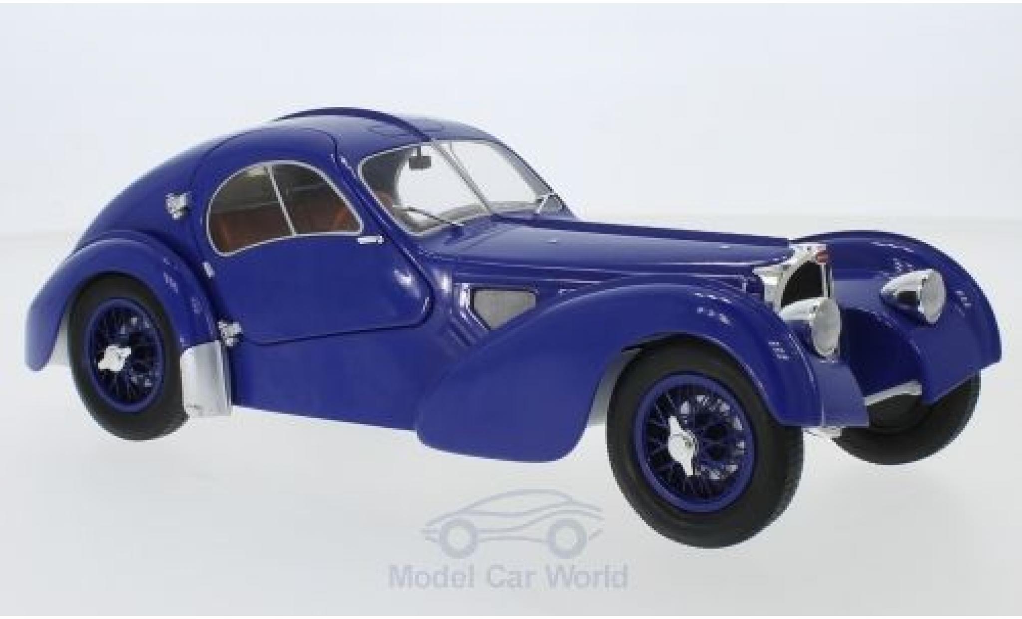 Bugatti 57 1/18 Solido Type SC Atlantic blu RHD 1938 modellino in miniatura
