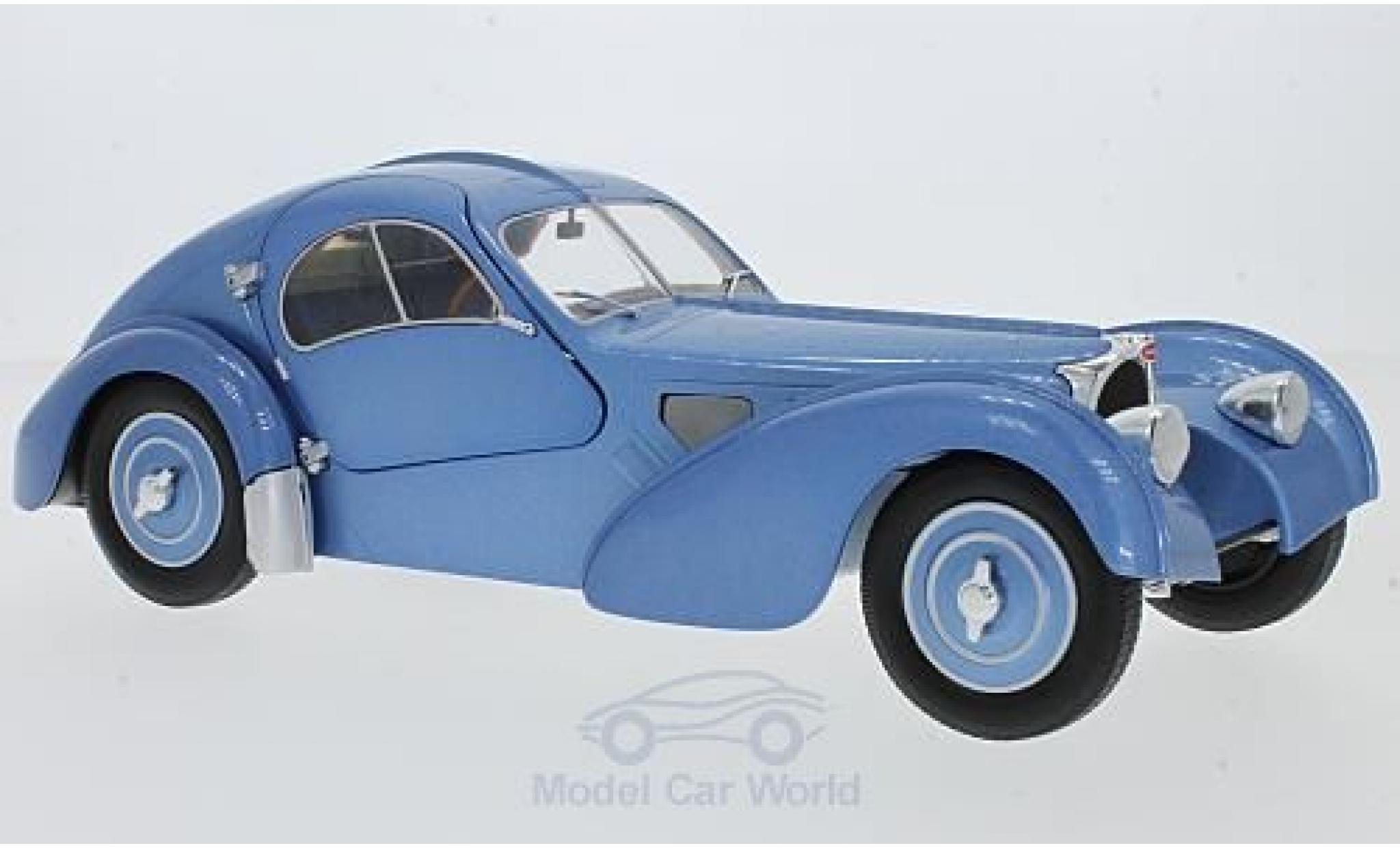 Bugatti 57 SC 1/18 Solido Type SC Atlantic metallico blu RHD modellino in miniatura