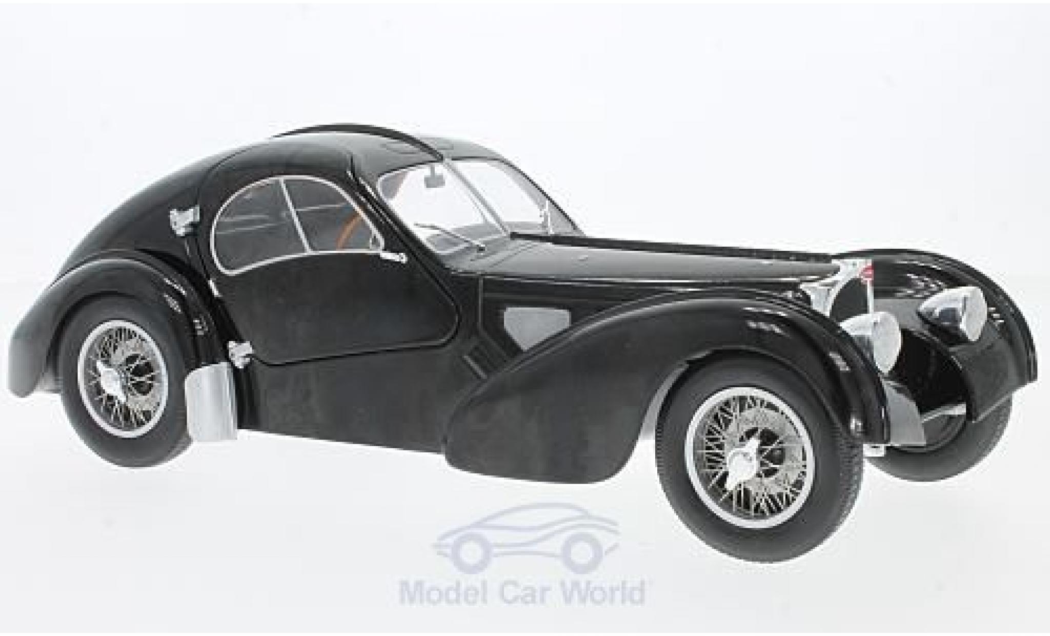 Bugatti 57 SC 1/18 Solido Type SC Atlantic nero RHD modellino in miniatura