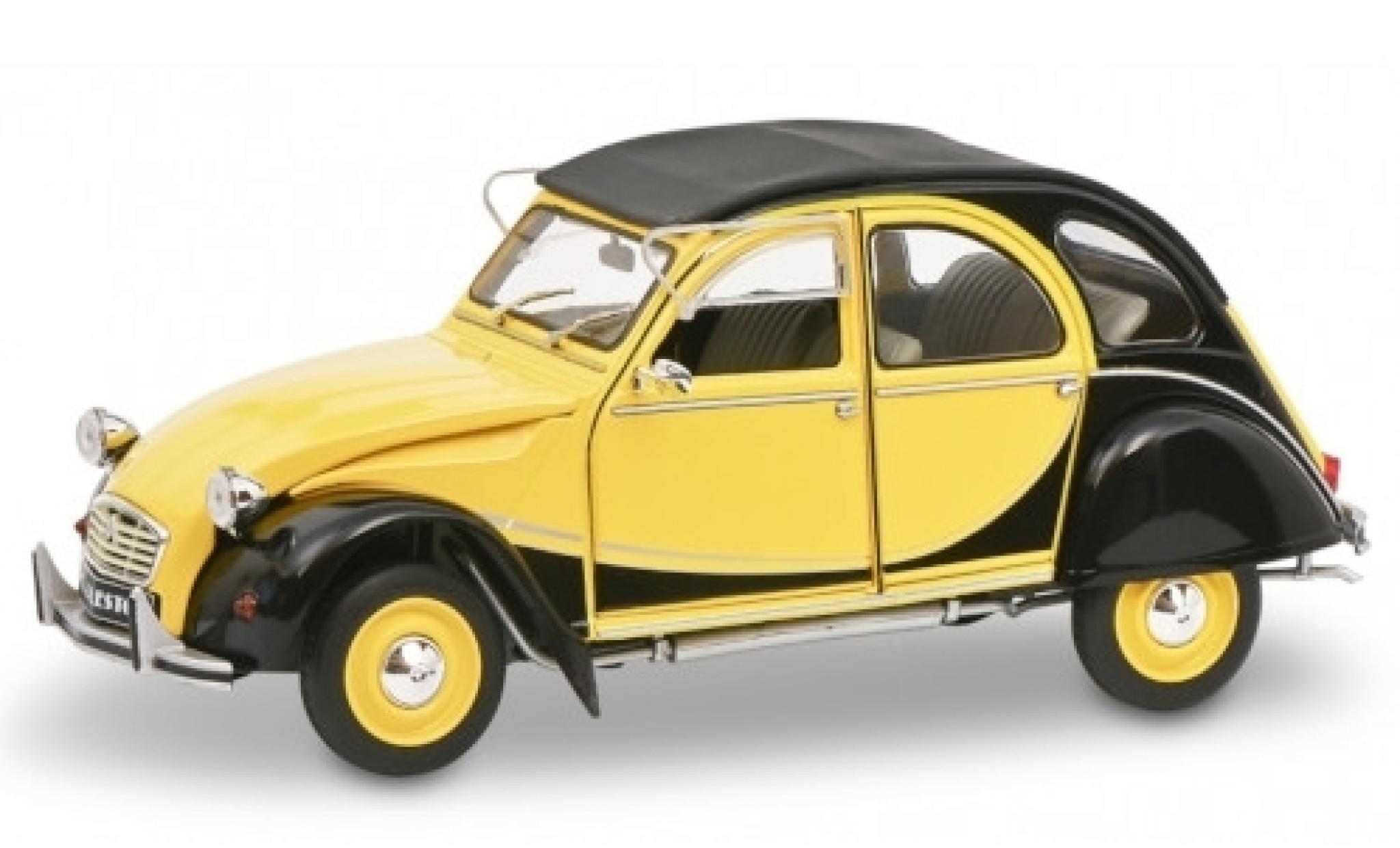 Citroen 2CV 1/18 Solido 6 Charlston giallo/nero modellino in miniatura
