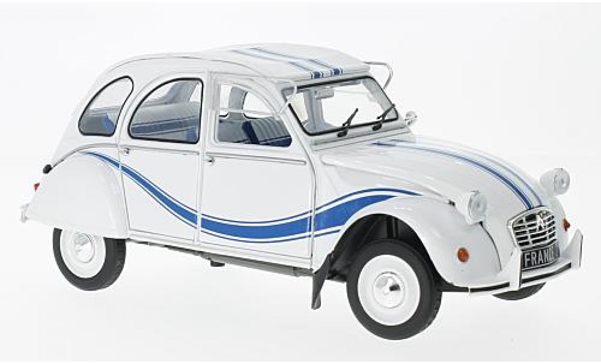 Citroen 2CV 1/18 Solido 6 France 3 bianco/blu 1983 modellino in miniatura