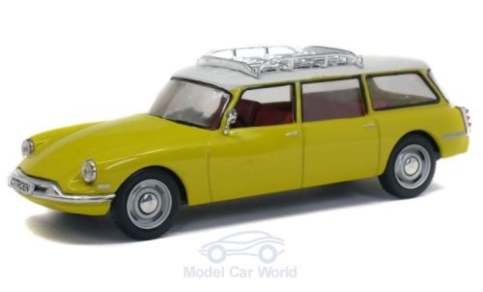 Citroen DS 1/43 Solido 19 Break giallo/bianco 1960 modellino in miniatura