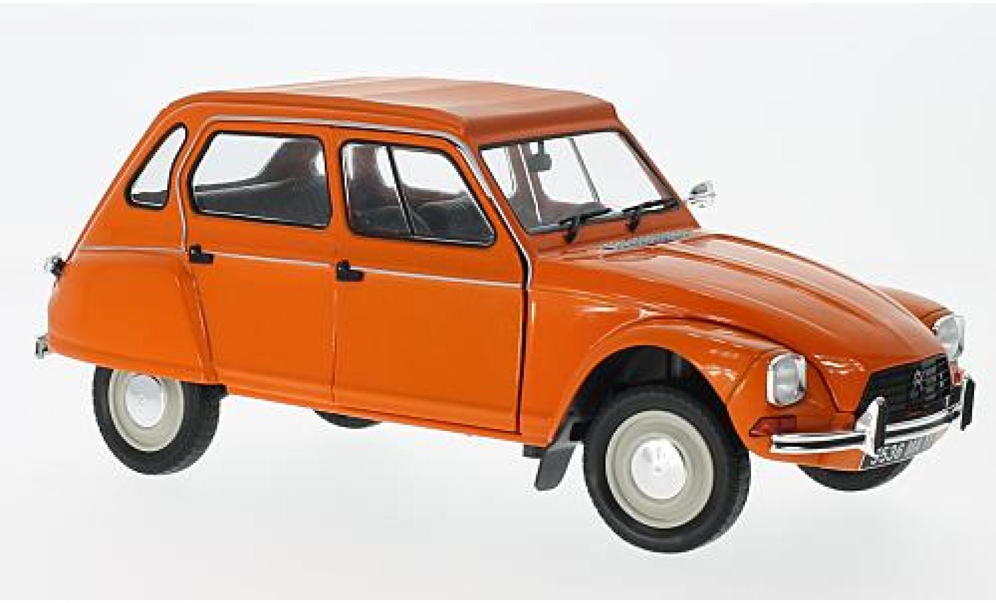 Citroen Dyane 1/18 Solido 6 orange 1967 modellino in miniatura