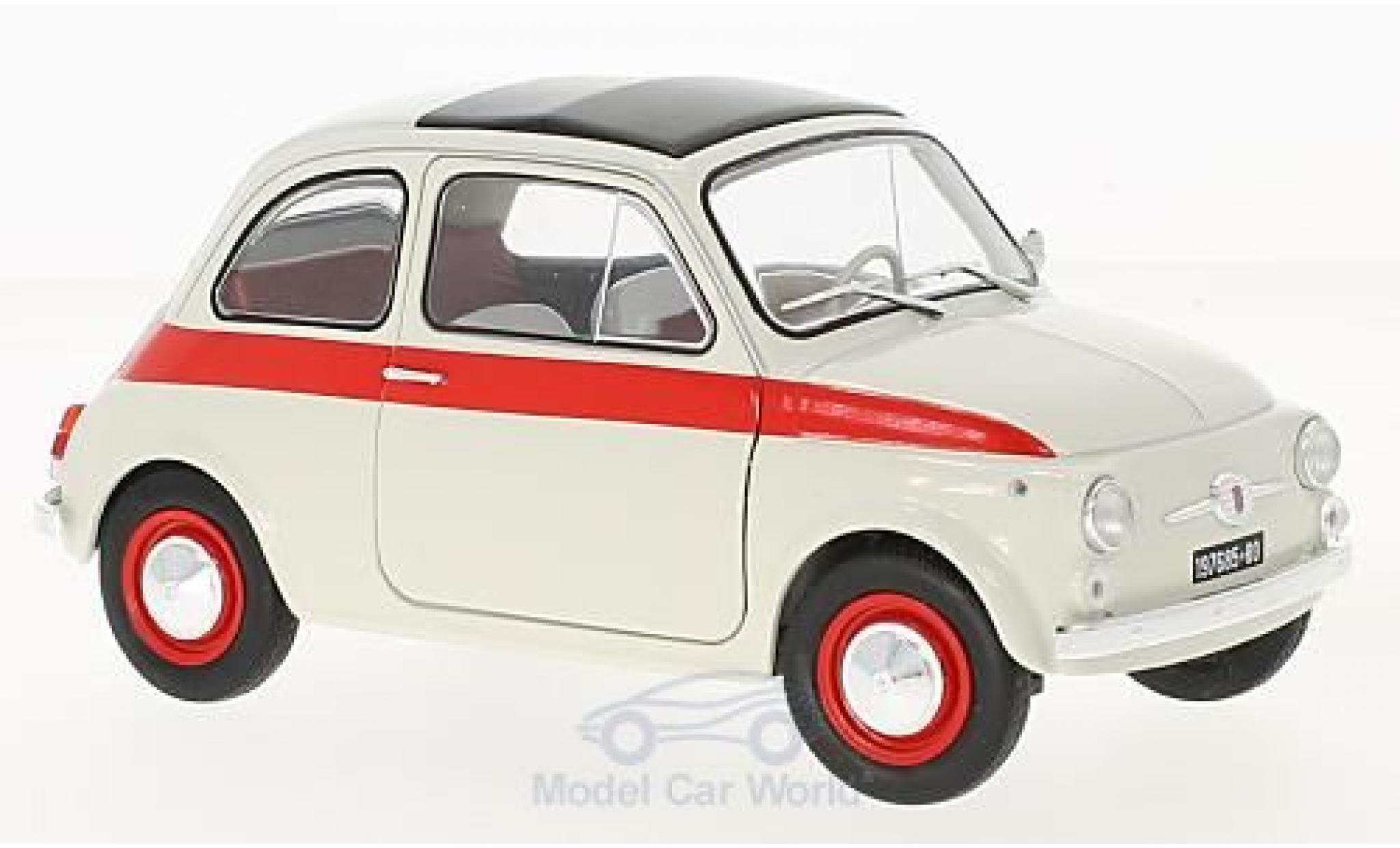 Fiat 500 Sport 1/18 Solido L Sport bianco/rosso 1960 modellino in miniatura